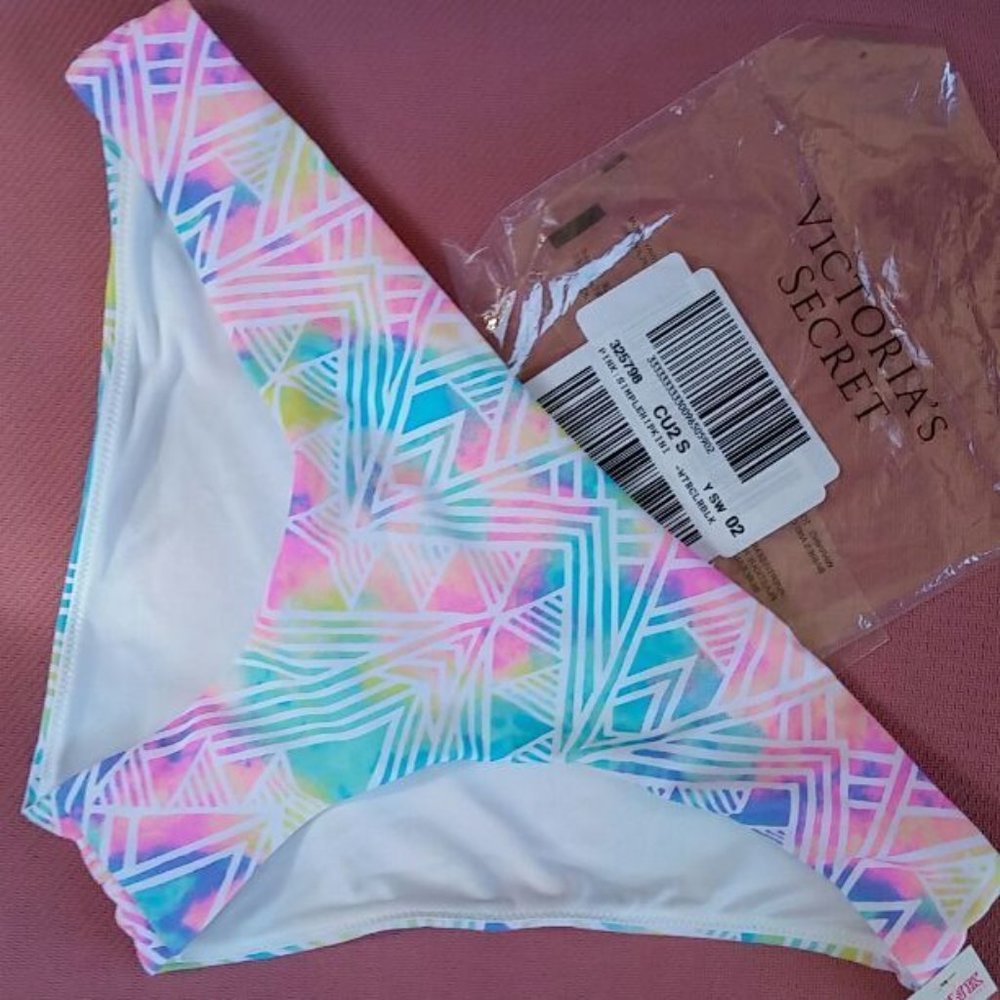 New VS PINK watercolor dye bikini bttoms